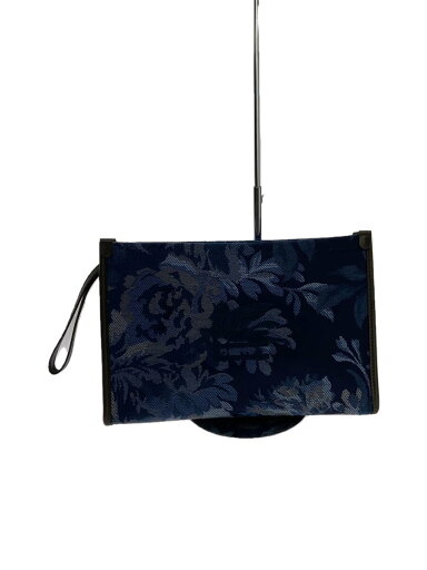 【中古】ETRO◆セカンドバッグ/キャンバス/BLU/花柄//【バッグ】 【中古】ETRO◆セカンドバッグ/キャンバス/BLU/花柄//【バッグ】