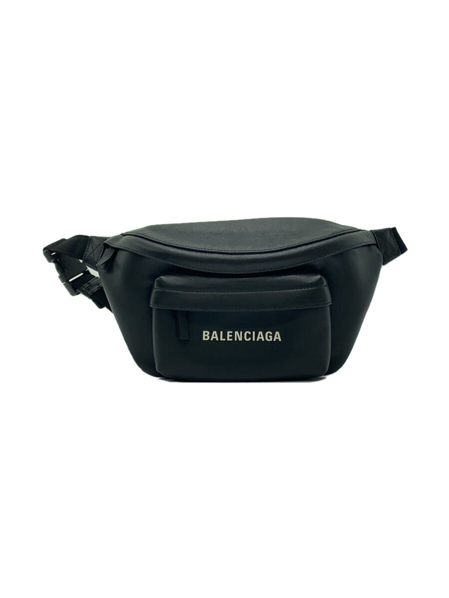 【中古】BALENCIAGA◆DLQQN EVERYDAY BELTウエストバッグ/レザー/BLK/552375・1000・W・56600//【バッグ】