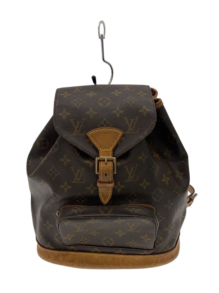LOUIS VUITTON - 【中古】LOUIS VUITTON◆モンスリMM/リュック/PVC/BRW/総柄/M51136//【バッグ】