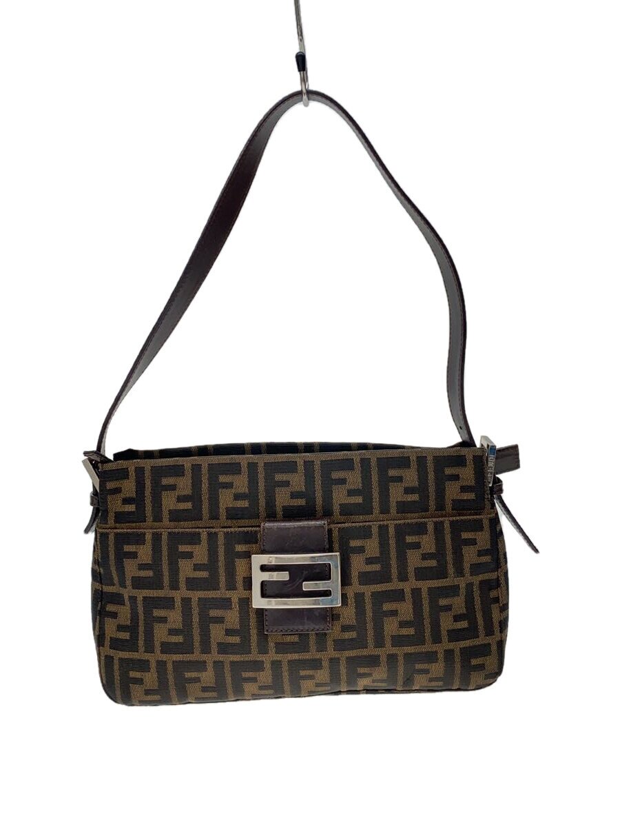 FENDI - 【中古】FENDI◆ショルダーバッグ/キャンバス/BRW/総柄/222826566【バッグ】