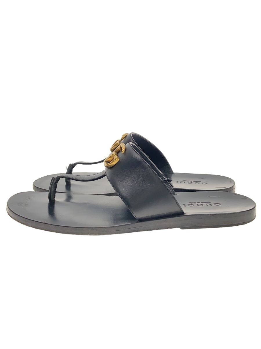 【中古】GUCCI◆GGマーモント/サンダル/UK6/BLK/498698【シューズ】