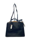 【中古】TORY BURCH◆WALKER SATCHEL トートバッグ/レザー/BLK//【バッグ】