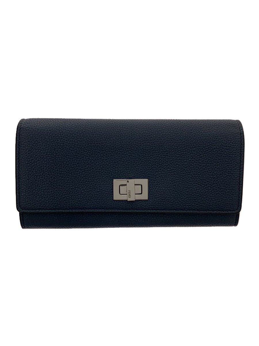 【中古】FENDI◆長財布/レザー/BLU/レディース/8M0427-A91B-238-3260【服飾雑貨他】