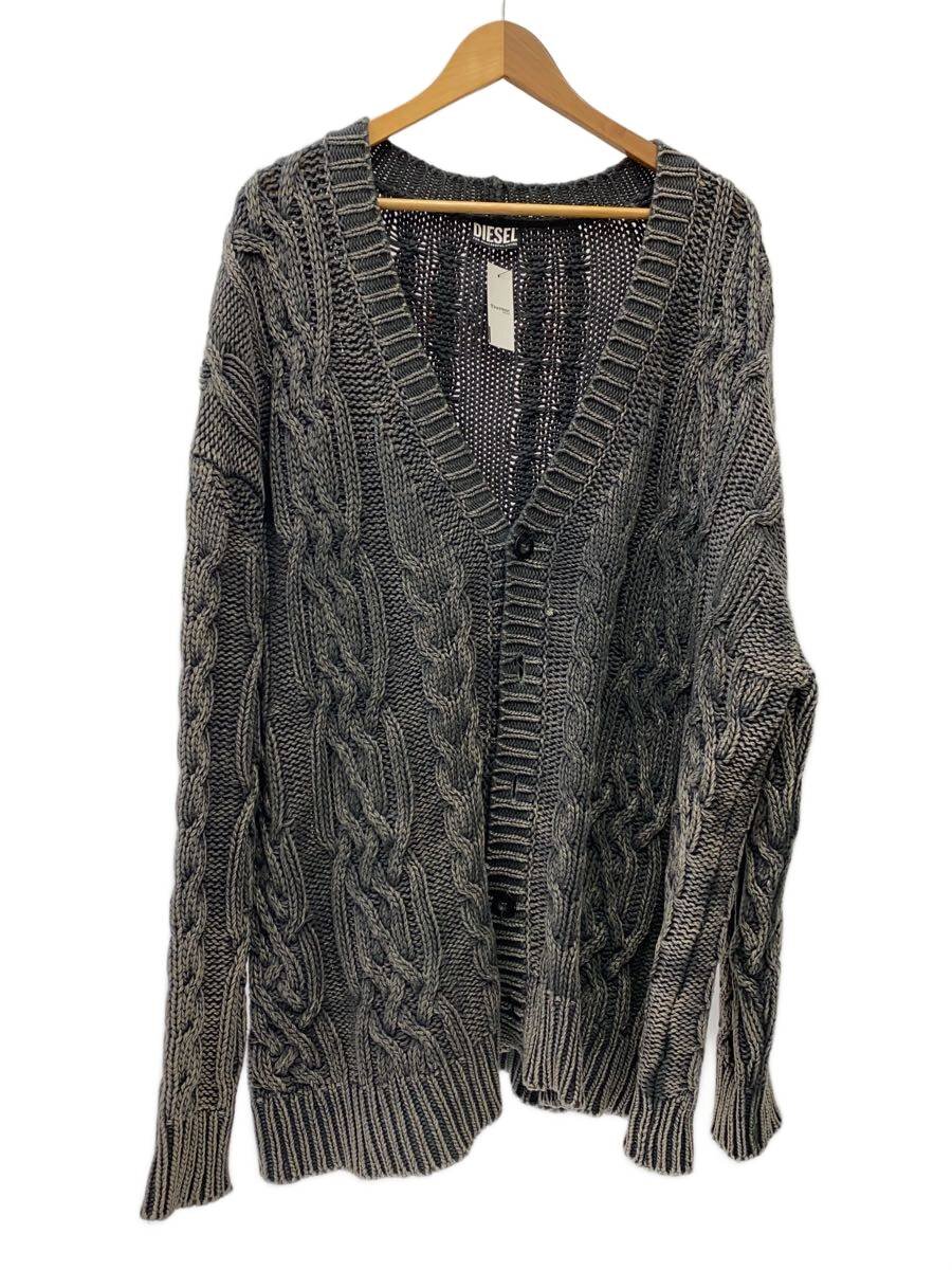 Rakuten - 【中古】DIESEL◆カーディガン(厚手)/--/コットン/GRY/無地/IT002555//【メンズウェア】