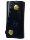 【中古】IL BISONTE◆キーケース/レザー/BLK/メンズ【服飾雑貨他】