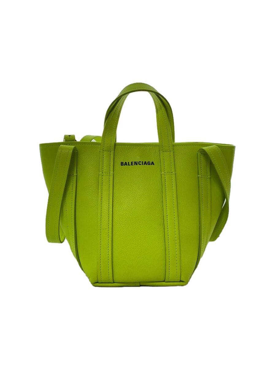 BALENCIAGA - 【中古】BALENCIAGA◆トートバッグ/レザー/イエロー/無地/672793【バッグ】
