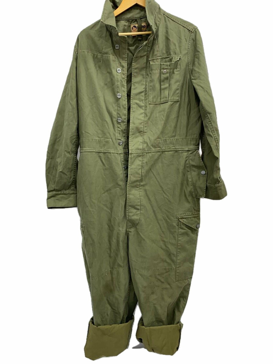 【中古】Nigel Cabourn◆ミリタリーオーバーオール/46/コットン/KHK【メンズウェア】