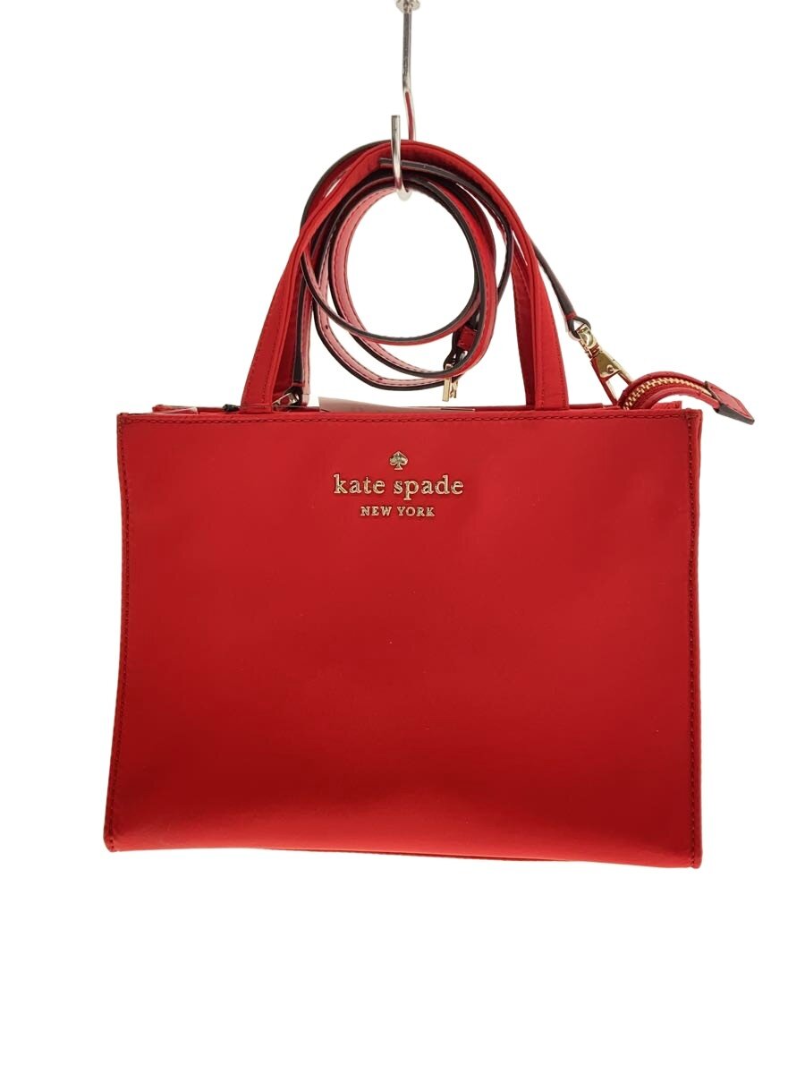 【中古】kate spade new york◆ショルダーバッグ/ナイロン/RED【バッグ】