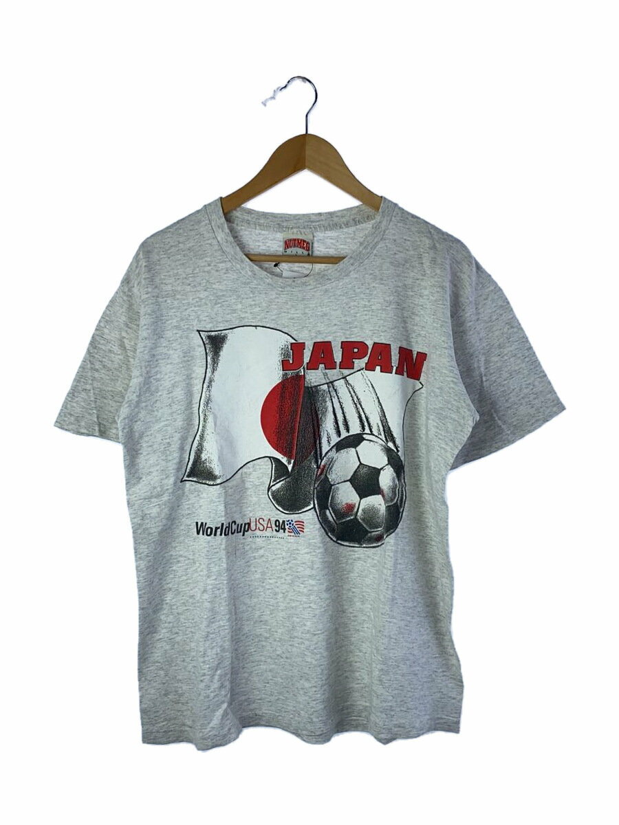 【中古】NUTMEG◆Tシャツ/L/コットン/GRY/90s/usa製/World Cup USA 1994【メンズウェア】