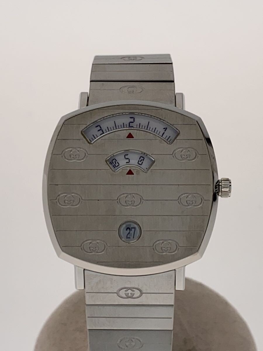 【中古】GUCCI◆クォーツ腕時計/アナログ/ステンレス/SLV/SLV/157.4【服飾雑貨他】
