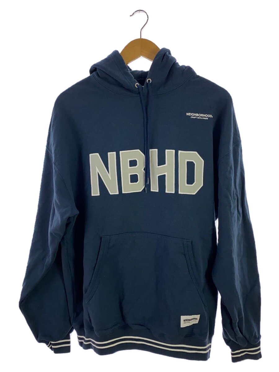 【中古】NEIGHBORHOOD◆COLLEGE SWEAT HOODIE LS/L/BLU/242FPNH-CSM04【メンズウェア】