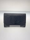【中古】CHANEL◆キャビアスキン/ココマークステッチ/2つ折り財布/角スレ有/レザー/BLK/レディース//【服飾雑貨他】(4)