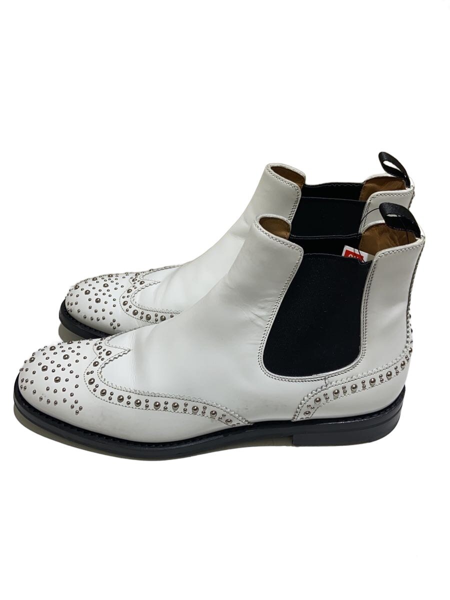 Church’s◆ketsby met/履きジワ・汚れ有/サイドゴアブーツ/37/WHT/レザー/jt0004