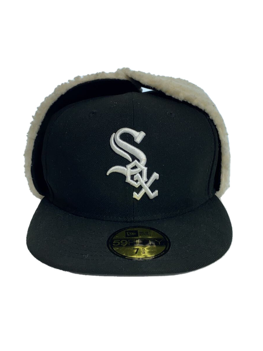 【中古】NEW ERA◆キャップ/7 5/8/ポリエステル/BLK/メンズ【服飾雑貨他】