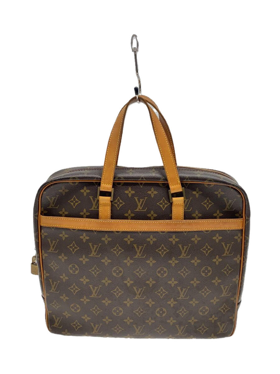 【中古】LOUIS VUITTON◆ポルト・ドキュマン・ペガス_モノグラム・キャンバス_BRW/PVC/BRW【バッグ】