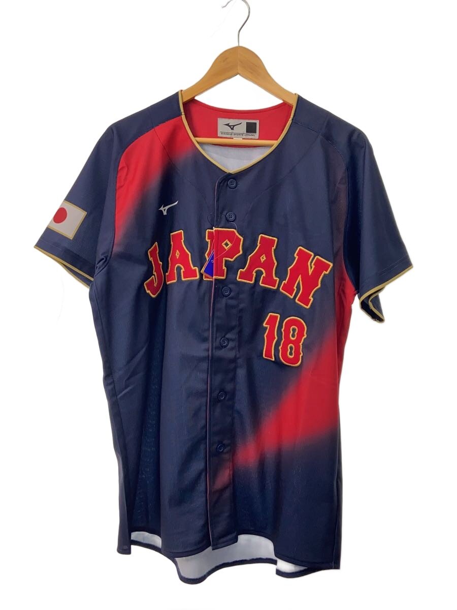 【中古】MIZUNO◆スポーツウェアー/L/野球/ジャパン/山本/ヤマモト/ユニフォーム/WBC/NVY/18番/2026//【スポーツ】