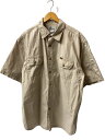 【中古】Carhartt◆半袖シャツ/XL/コットン/BEG/無地【メンズウェア】