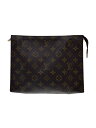 【中古】LOUIS VUITTON◆ポッシュ・トワレット26_モノグラム・キャンバス_BRW/PVC/BRW【バッグ】