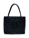 【中古】CHANEL◆トートバッグ/レザー/BLK【バッグ】