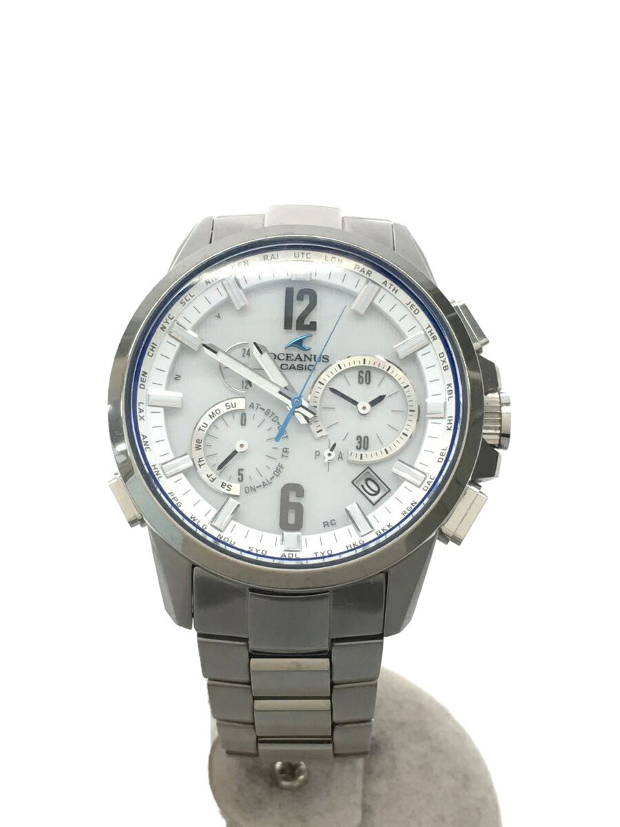 【中古】CASIO◆ソーラー腕時計・OCEA