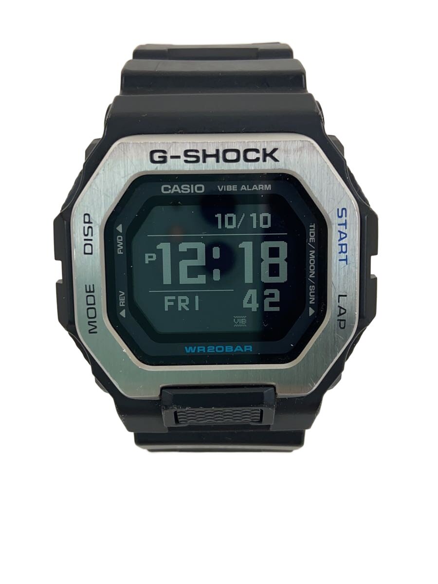 【中古】CASIO◆クォーツ腕時計_G-SHOCK/アナログ/ラバー/BLK/BLK//【服飾雑貨他】