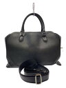 【中古】PELLE MORBIDA◆ボストンバッグ/レザー/BLK/無地【バッグ】