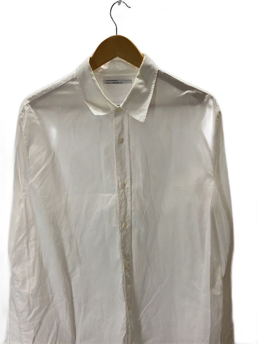 OUR LEGACY◆長袖シャツ/48/コットン/WHT/M4192BW/BACKLESS SHIRT/19AW//
