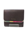 【中古】Paul Smith◆3つ折り財布/レザー/BRW/無地/レ