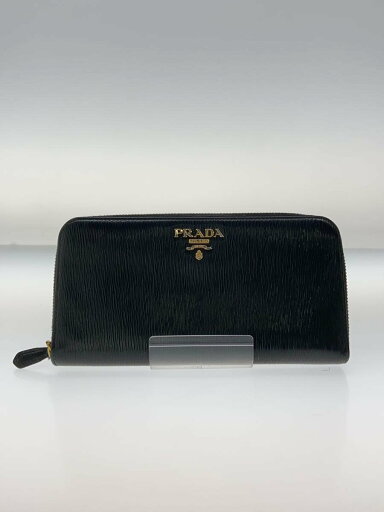 【中古】PRADA◆長財布/レザー/BLK/無地/レディース【服飾雑貨他】 【中古】PRADA◆長財布/レザー/BLK/無地/レディース【服飾雑貨他】