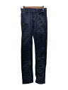 【中古】HYSTERIC GLAMOUR◆22AW/クロップドパンツ/25/コットン/BLK/総柄/01222AP03//【レディースウェア】