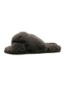 【中古】EMU Australia◆サンダル/UK6/GRY/w11573/MAYBERRY/ファーサンダル【シューズ】(4)