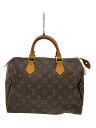 【中古】LOUIS VUITTON◆1)スピーディ30_モノグラム・キャンバス_BRW/PVC/BRW/総柄【バッグ】