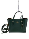 【中古】COACH◆LHT MOLLIE 25/モリートート_2wayレザートートバッグ/グリーン/C4084【バッグ】