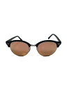 【中古】Ray-Ban◆CLUBROUND/サングラス/--/プラスチック/BLK/BRW/メンズ/RB4246//【服飾雑貨他】(4)