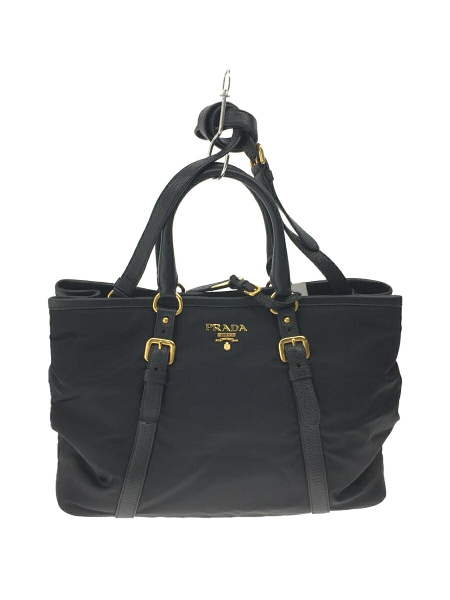 【中古】PRADA◆トートバッグ/ブラック/BN1841/手提げ【バッグ】