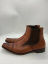 【中古】Santoni◆サイドゴアブーツ/UK8.5/ブラウン/レザー/ストレートチップ/メダリオン【シューズ】