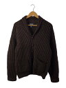 【中古】LANDS END◆カーディガン(厚手)/S/ウール/BRW/無地【メンズウェア】