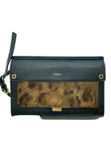【中古】FURLA◆長財布/レザー/BLK/無地/レディース【服飾雑貨他】 【中古】FURLA◆長財布/レザー/BLK/無地/レディース【服飾雑貨他】