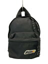 【中古】MSGM◆リュック/ポリエステル/BLK/無地//【バッグ】