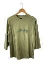 【中古】STUSSY◆長袖Tシャツ/M/コットン/KHK【メンズウェア】