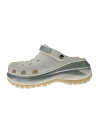【中古】crocs◆Mega Crush Metallic Clog/サンダル/US11/WHT/210368【シューズ】