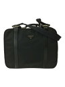 【中古】PRADA◆ブリーフケース/ナイロン/ブラック/ダメージ有り【バッグ】