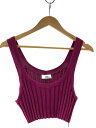 【中古】HYKE◆WIDE RIBBED SWEATER BUSTIER TOP/FREE/コットン/PUP/11300-2699【レディースウェア】