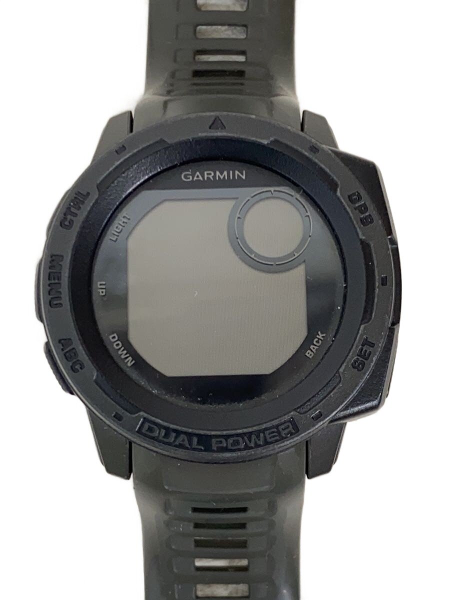 【中古】GARMIN◆スマートウォッチ/デジタル/ラバー/BLK/KHK/010-02293-31//【服飾雑貨他】