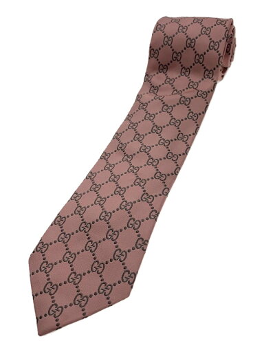 【中古】GUCCI◆ネクタイ/シルク/PNK/総柄/メンズ【服飾雑貨他】 【中古】GUCCI◆ネクタイ/シルク/PNK/総柄/メンズ【服飾雑貨他】