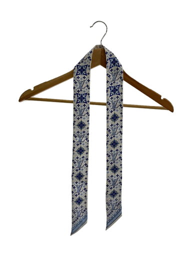 【中古】LOUIS VUITTON◆モノグラムスカーフ/シルク/WHT/レディース【服飾雑貨他】 【中古】LOUIS VUITTON◆モノグラムスカーフ/シルク/WHT/レディース【服飾雑貨他】