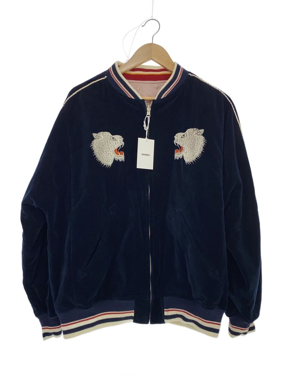 DAIRIKU◆Polar Bear Velor Ska Jamper/スカジャン/M/ベロア/NVY/24AW J-7