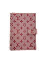 【中古】LOUIS VUITTON◆アジェンダPM_モノグラム・ミニ_PNK/キャンバス/PNK/モノグラム/レディース【服飾雑貨他】