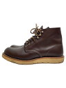 【中古】RED WING◆レースアップブーツ・6インチクラシックプレーントゥ/27.5cm/BRW/レザー【シューズ】