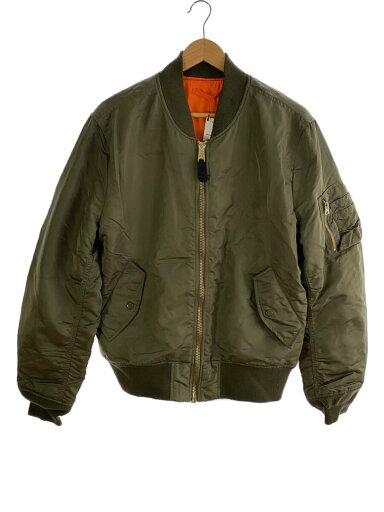 【中古】ALPHA INDUSTRIES◆フライトジャケット/XL/ナイロン/KHK/0615-00-573-8335【メンズウェア】 【中古】ALPHA INDUSTRIES◆フライトジャケット/XL/ナイロン/KHK/0615-00-573-8335【メンズウェア】